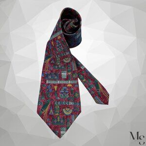 THE METROPOLITAN MUSEUM OF ART Purple Ancient Egypt Themed Silk Tie 57"-4" EX CD